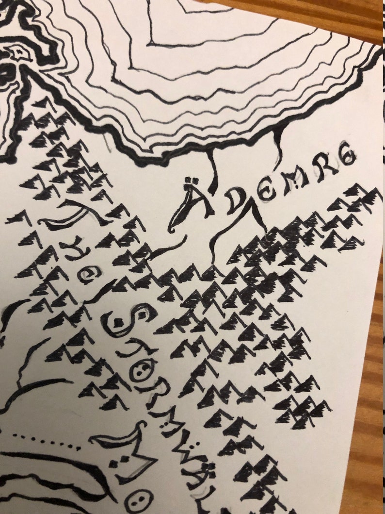 Kingkiller Chronicles Hand Drawn Four Corners of Civilization Map Etsy