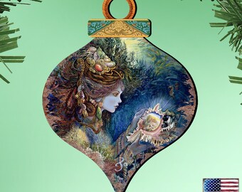Coastal Ornament - Daughter of the Deep Art - Beach House Wood Decor - Coastal Christmas - Housewarming Gift - Josephine Wall Art - 845617JW