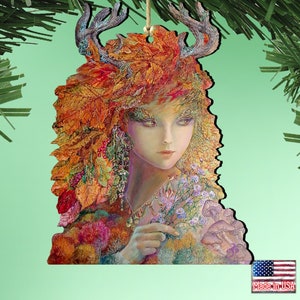 Christmas Ornaments | Autumn Wooden Ornament by Josephine Wall   845611-JW