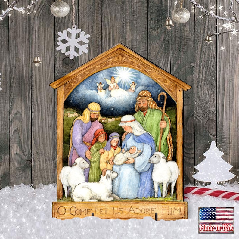 Outdoor Christmas Décor Nativity Scene Holly Family | Etsy