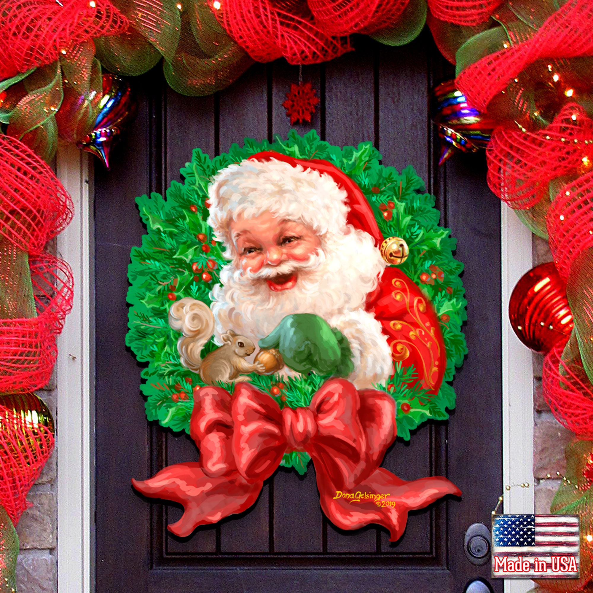 Christmas Wreath With Santa 
