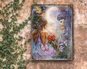 Wall Decor by Josephine Wall | Masque of Love  | Wall Art On Wood | Wall Wooden Decor | Home decor  852148-JW