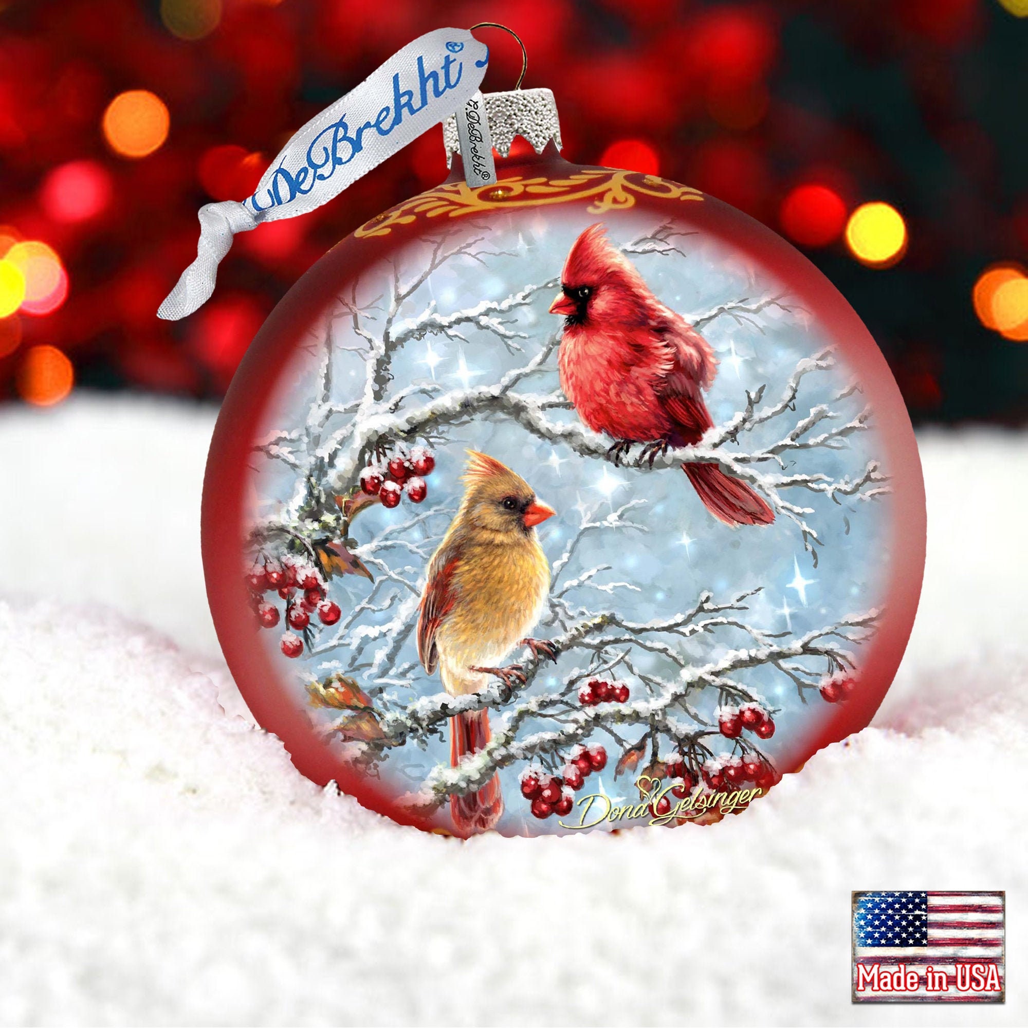 Cardinal christmas ornaments discount