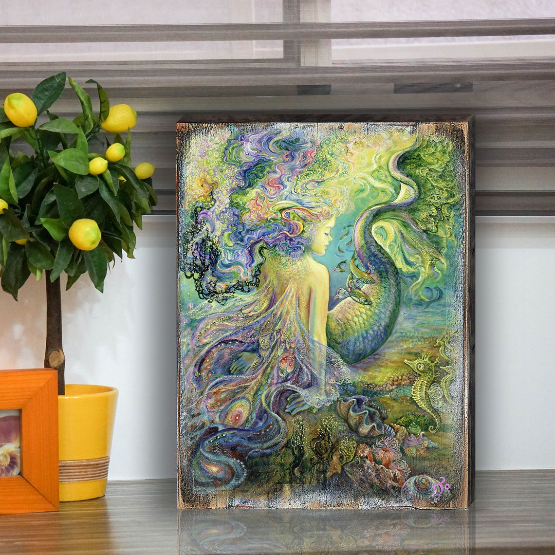 Wall Art by Josephine Wall Coastal Wall Art on Wood Mermaid Etsy