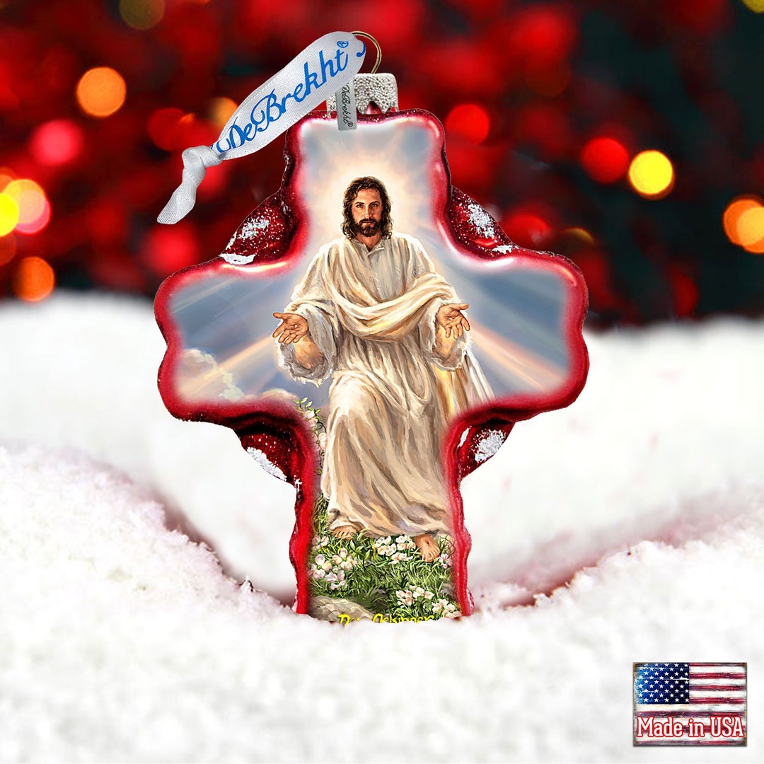Jesus Resurrection Mercury Glass Ornament Dona Gelsinger Art ...