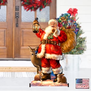 Outdoor Holiday Yard Art Woodland Santa Home and Outdoor Decor by Dona Gelsinger Christmas Garden Decor 8461028F-1105 image 3