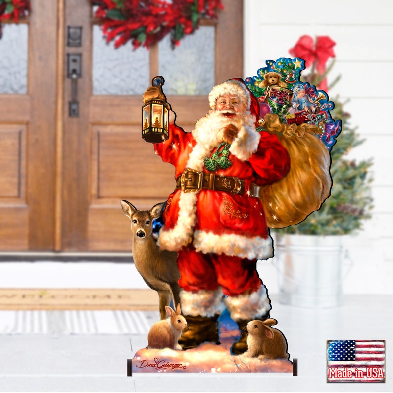 Outdoor Holiday Yard Art Woodland Santa Home and Outdoor Decor by Dona Gelsinger Christmas Garden Decor 8461028F-1105 image 3