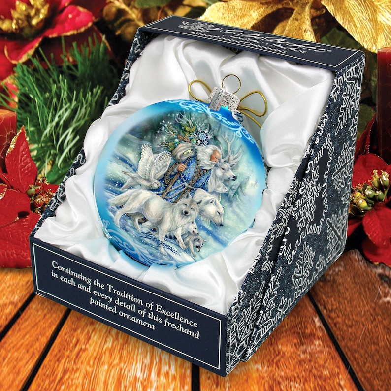 Wild Spirits of Winter Glass Ornament Jody Bergsma Art Limited Edition