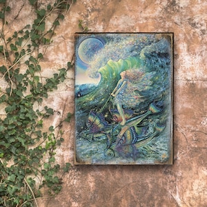 Fantasy Art Surfers Dream Wall Josephine Wall Art - Wall Decor - Wood Artistry - Wood Wall Art - Coastal Art - Coastal Decor 852152-JW