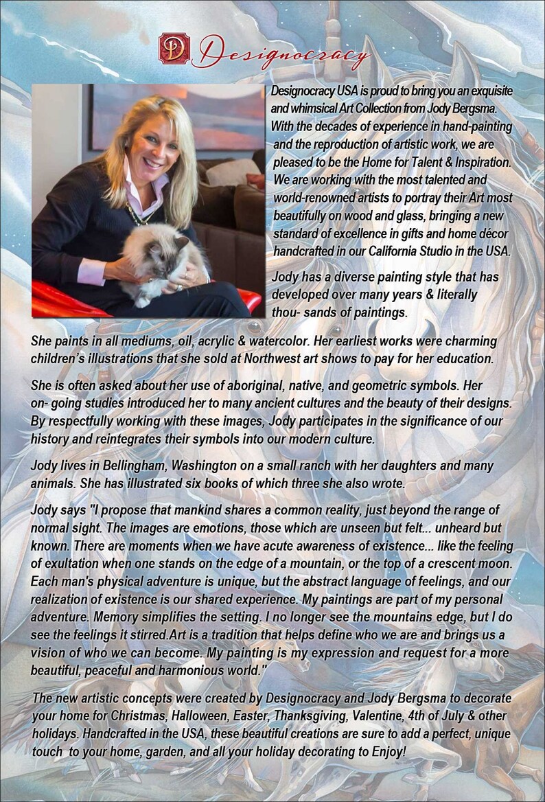 Wild Spirits of Winter Glass Ornament Jody Bergsma Art Limited Edition