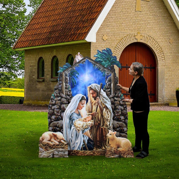 Outside nativity scene discount