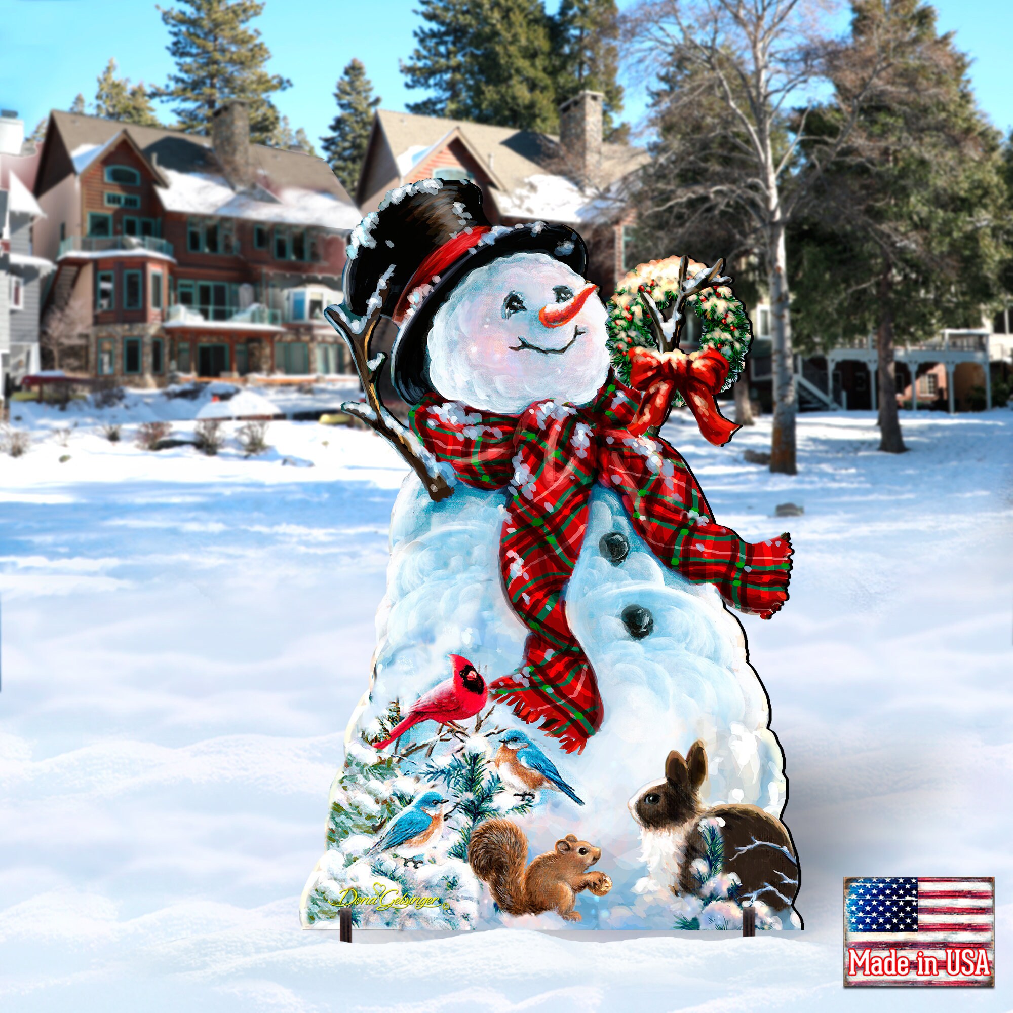 Outdoor Christmas Decor Snowman An OldFashioned Christmas Etsy