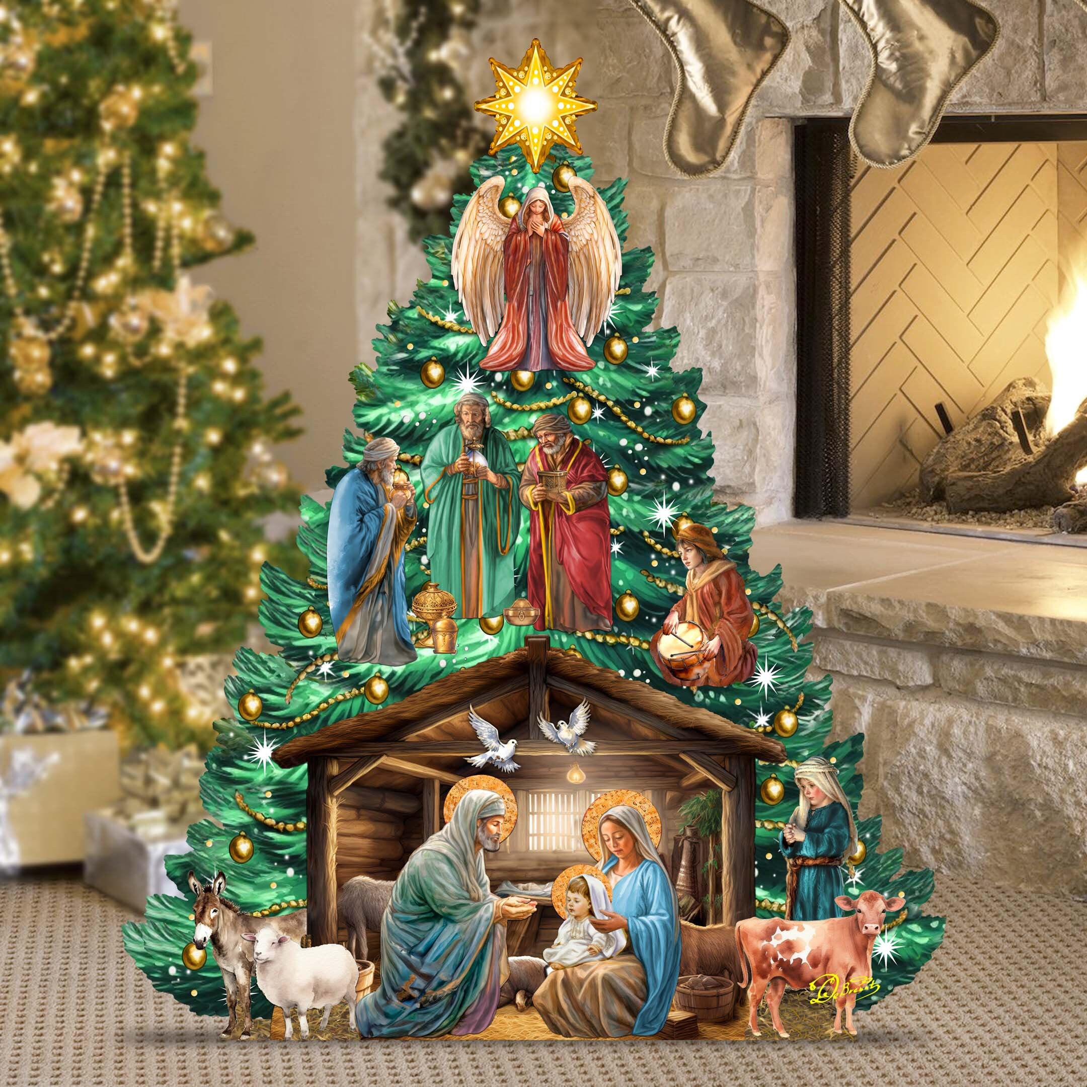 Christmas on sale tree scene