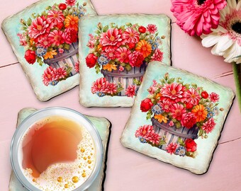 Briwooody 4 Pcs Black Bears Canoeing Coaster Set With Holder - Rustic Resin Drink Coasters For Home Decor, Cute Bear-Themed Gift For Women, Men, Family