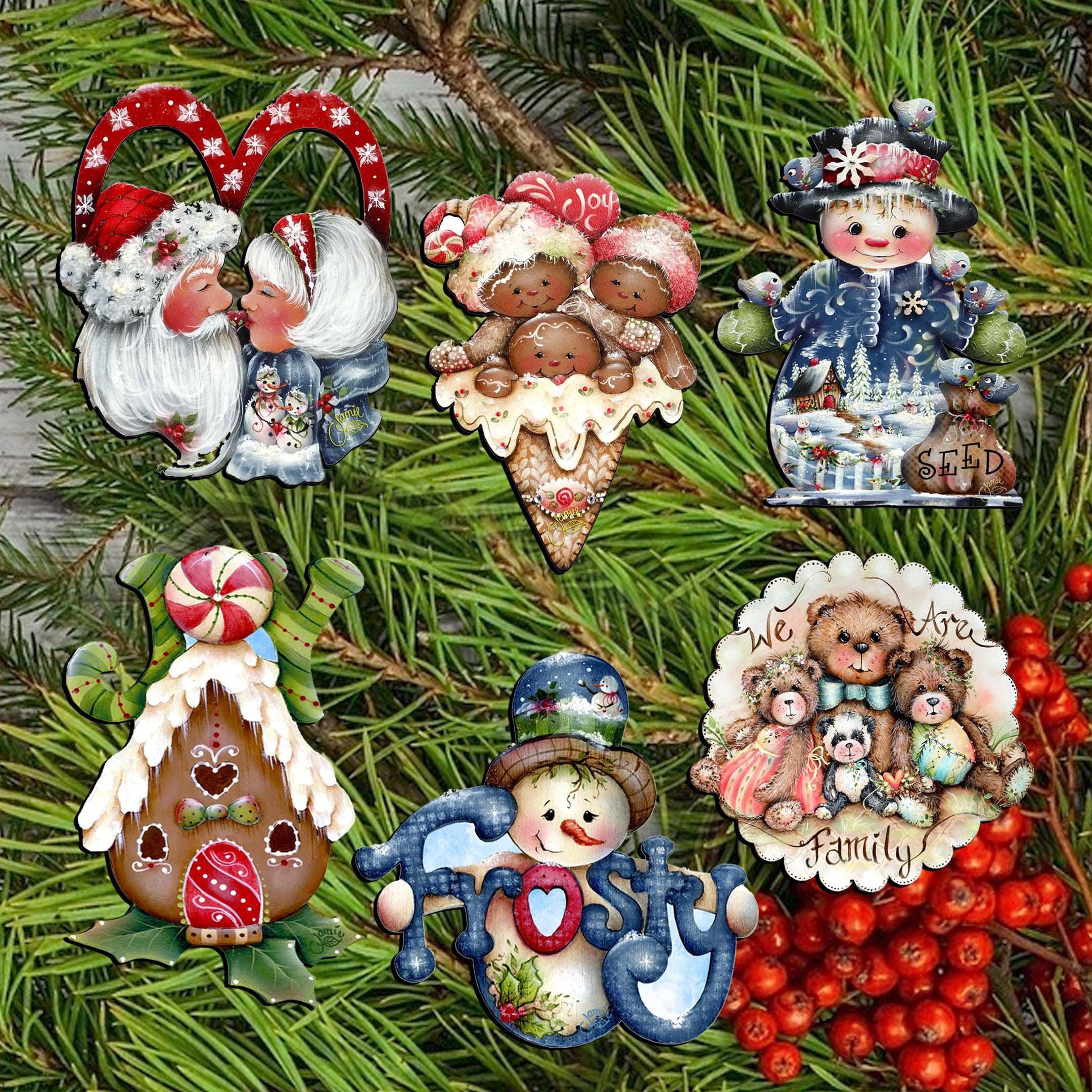 Happy Holidays Clip-on Ornament - Christmas Tree Decor J Mills