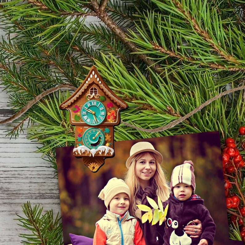 Cheer Wall Clock Miniature Clip-on Ornaments Gift Set of 6 - Holiday ...