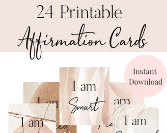 Affirmation Cards, Printable Affirmation Cards, Positive Affirmation, Daily Affirmation Cards, Motivational Cards, Positivity Cards