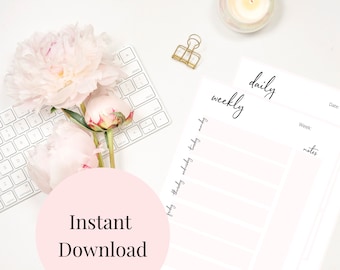 14 Page Planner Bundle, Life Planner Bundle, Daily Planner Printable, Daily Weekly Planner, Printable Planner, 8.5X11 Letter, A4, A5