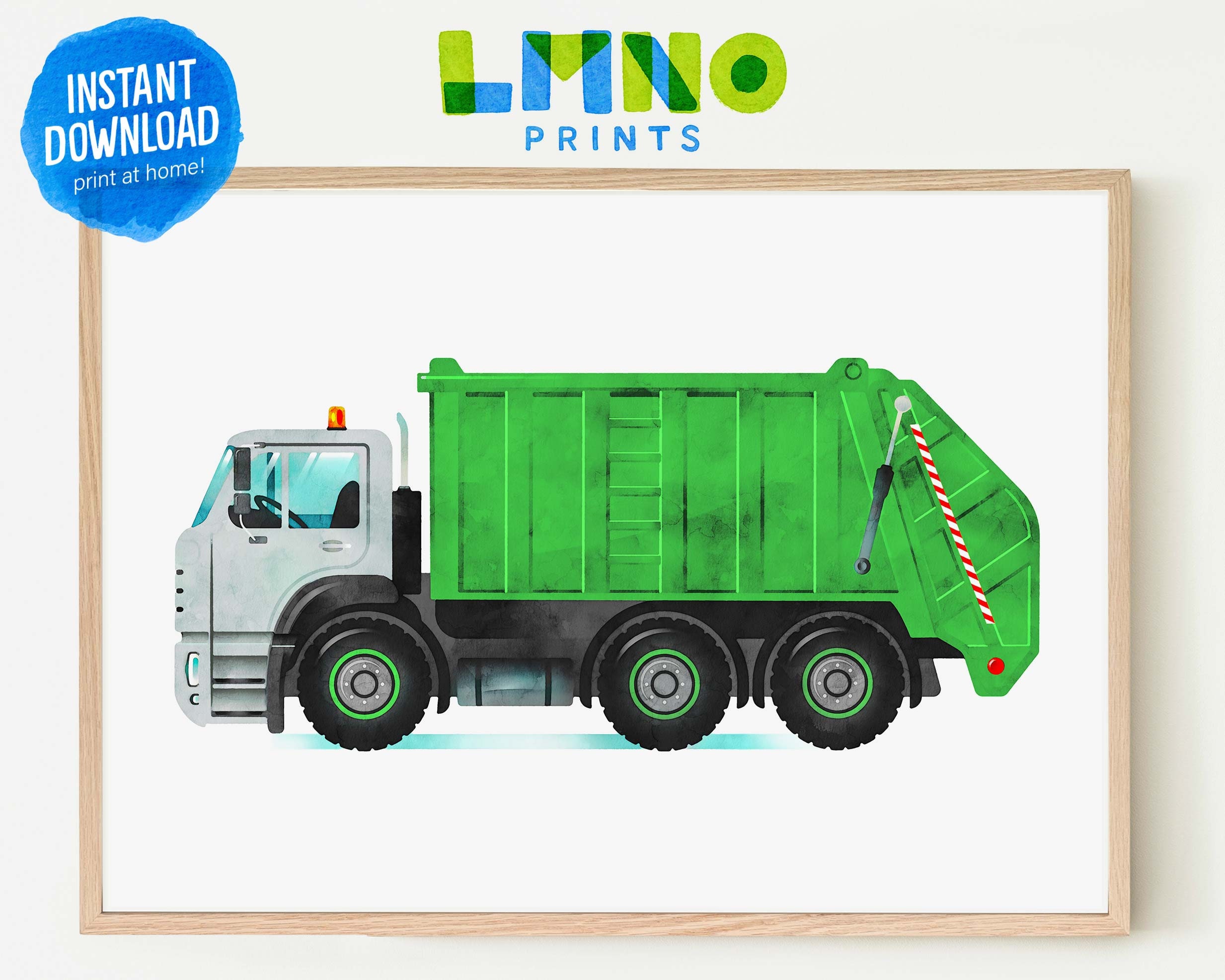 2466px x 1973px - Garbage Truck Printable Watercolor Art Transportation Vehicle - Etsy