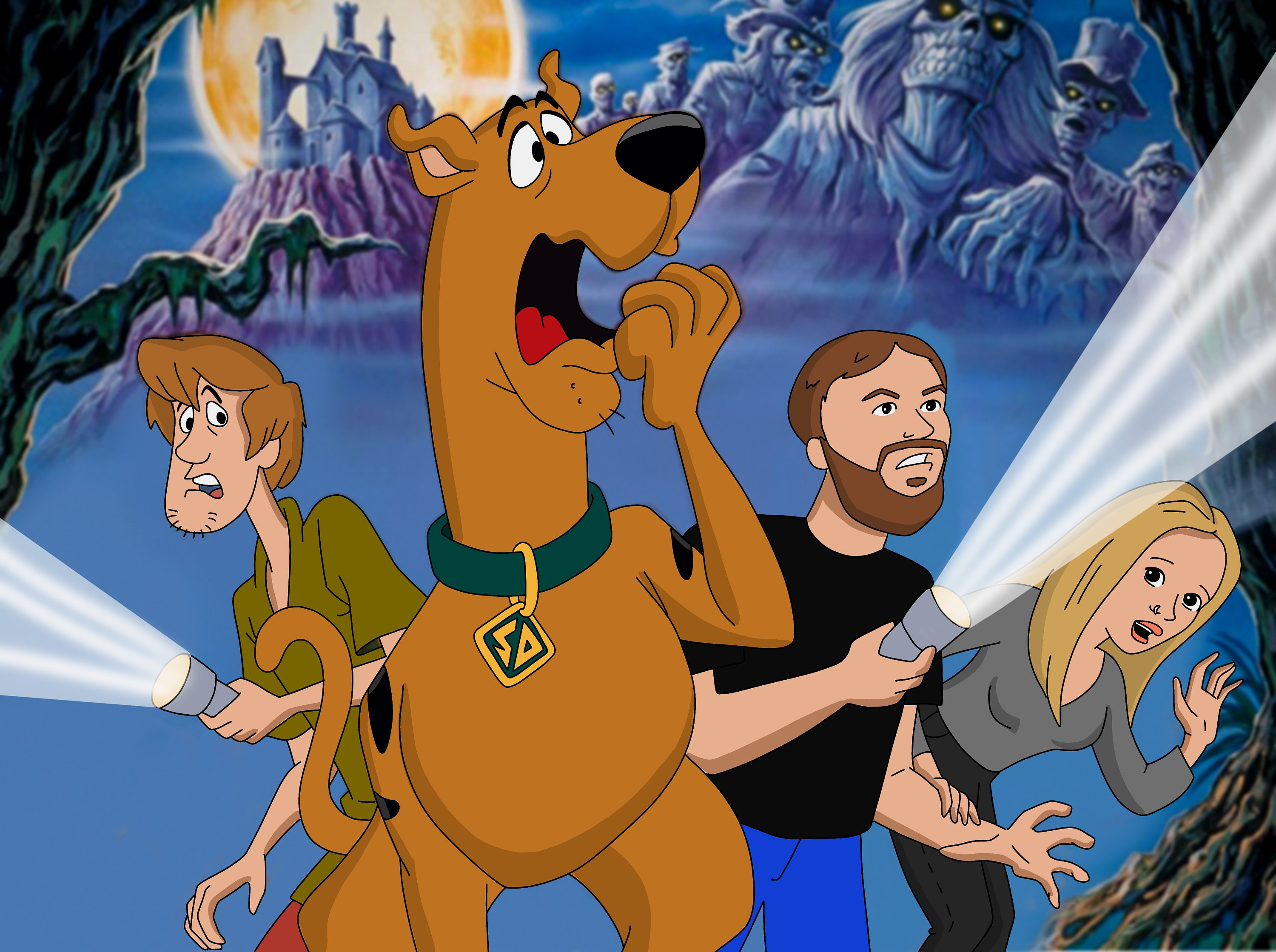 Scooby Doo Custom character Scooby Doo Portrait Cartoon | Etsy