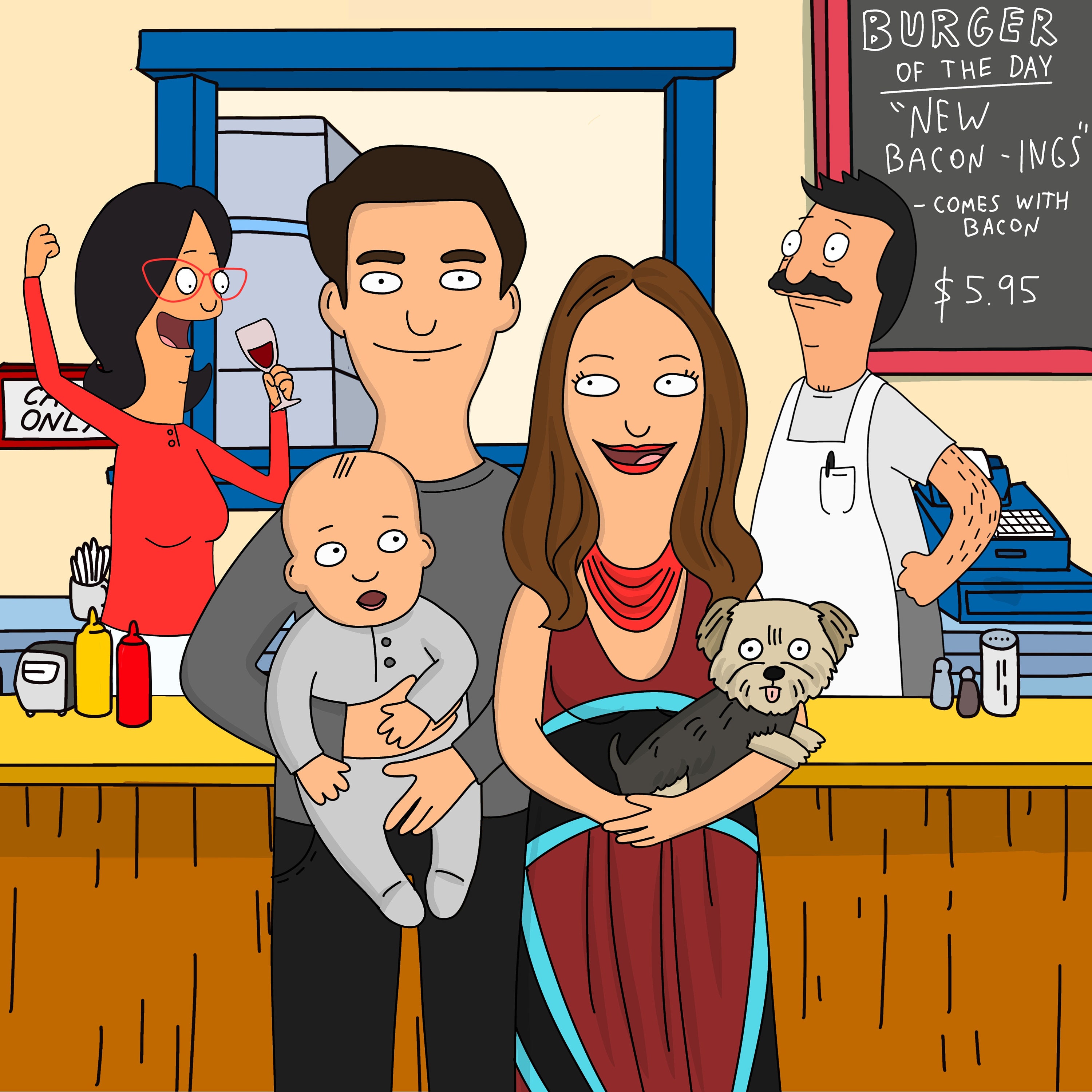 Custom Bob's Burgers Portrait Style Drawings Cartoon Etsy