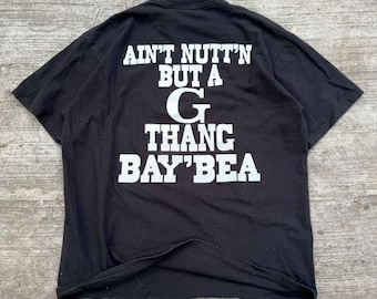 Camiseta vintage original dos anos 90 Dr. Dre & Snoop Dogg G THANG, estilo rap e hip hop.