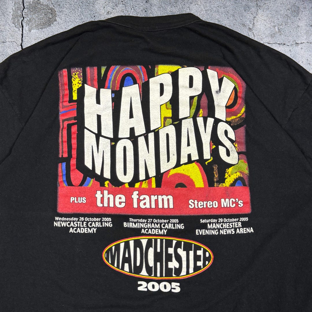 Vintage 2005 HAPPY MONDAYS MADCHESTER Shirt Xl Band Tour Stone Roses vintage-2005-happy-mondays-madchester-shirt-xl-band-tour-stone-roses