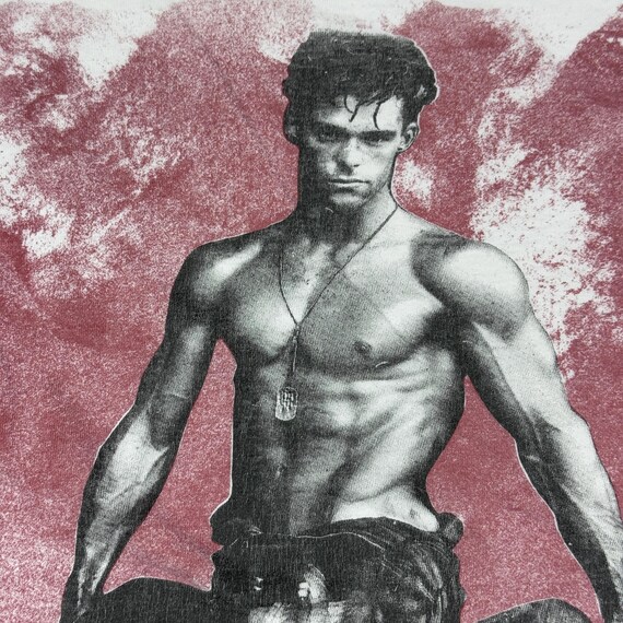 Vintage 90s HERB RITTS Fred With Tires SHIRT Art Photography