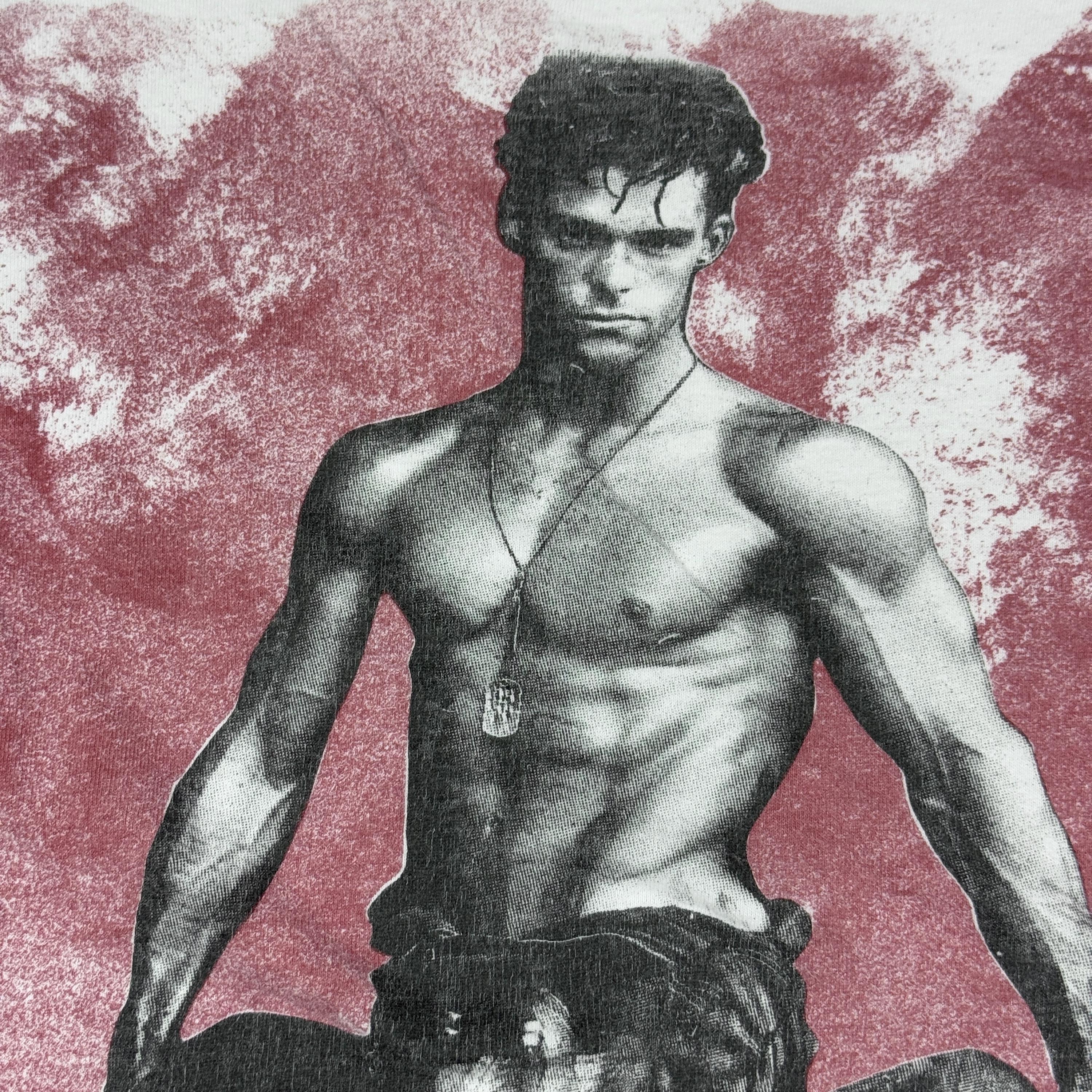 Vintage 90s HERB RITTS Fred With Tires SHIRT Art Photography Man