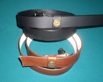 Cintura Cartuccia Fucile In Pelle Marrone Scuro, Calibro 12 X 25. Visto - Foto 2