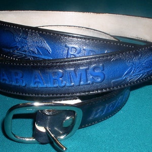 handmade 2nd amendment belt - Men’s belt - Women’s belt - Kids belt- cowhide Made in USA.(For custom colors please message me)