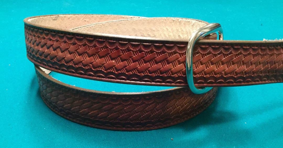 Handmade Leather Basket Weave Belt Mens Belt Womens Belt Kids Belt