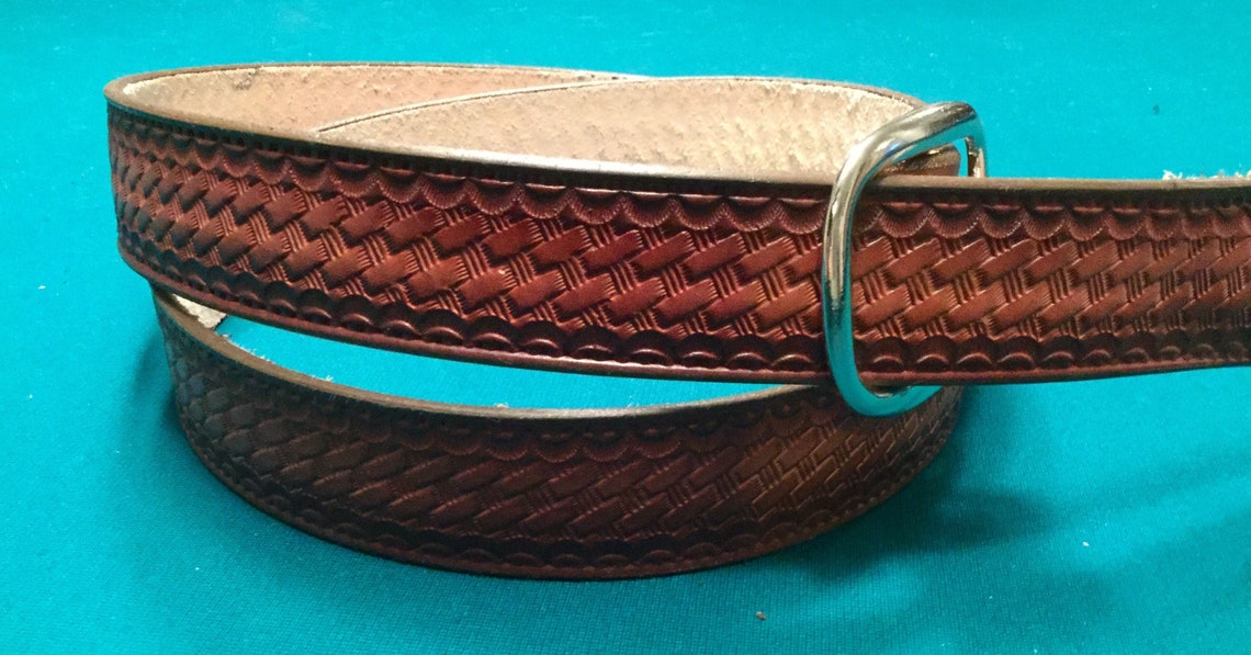 Handmade Leather Basket Weave Belt Mens Belt Womens Belt Kids Belt