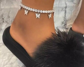Download Butterfly Anklet Etsy