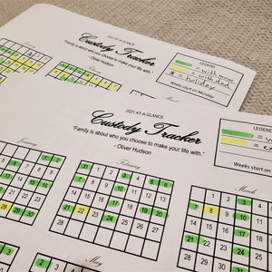 Calendrier Parents Divorcés 2023 2021 Custody Planner At-A-Glance Calendar For Custody | Etsy