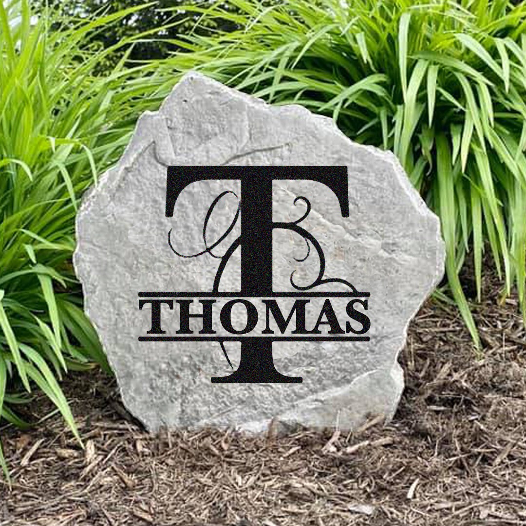 House Entry Address Stone Engraved Rock Custom Stone Etsy