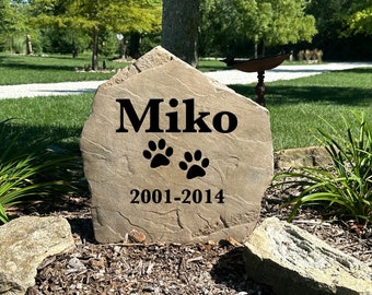 Personalized Dog Memorial Rock - Engraved Stone - Personalized -  Pet Memorial Stone - Pet Gravestone - Dog Memorial