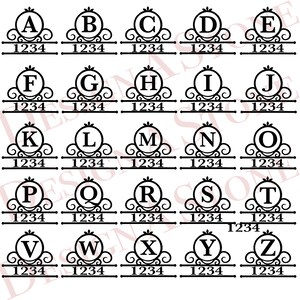 Fancy Circle Monogram Address Stone - Engraved Rock - Personalized - Garden Stone - House Entry - Yard Decor - Address Marker bild 10