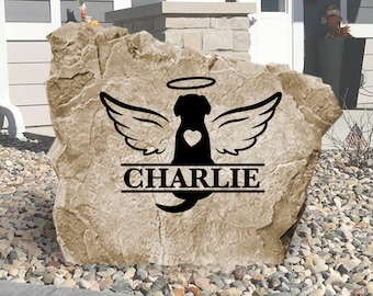 Dog Memorial Stone - Personalized Dog Memorial Sign -  Pet Grave Marker - Pet Gravestone - Dog Memorial