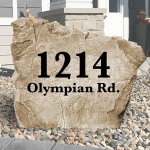 House Address Rock Standard- Engraved Stone - Custom Stone Personalized - Garden Stone - House Entry - Yard Decor - Address Sign