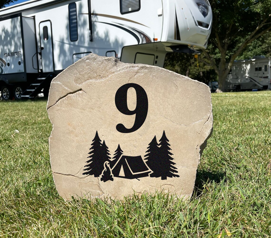 Campsite Number Sign Camping Lot Number Campsite Decor Etsy