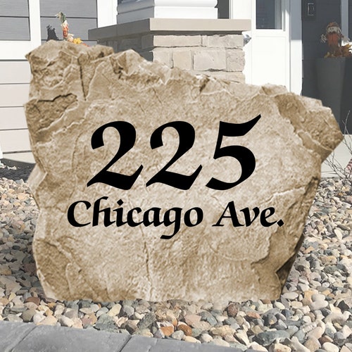 House Address Sign Elegant Engraved Stone Personalized Etsy