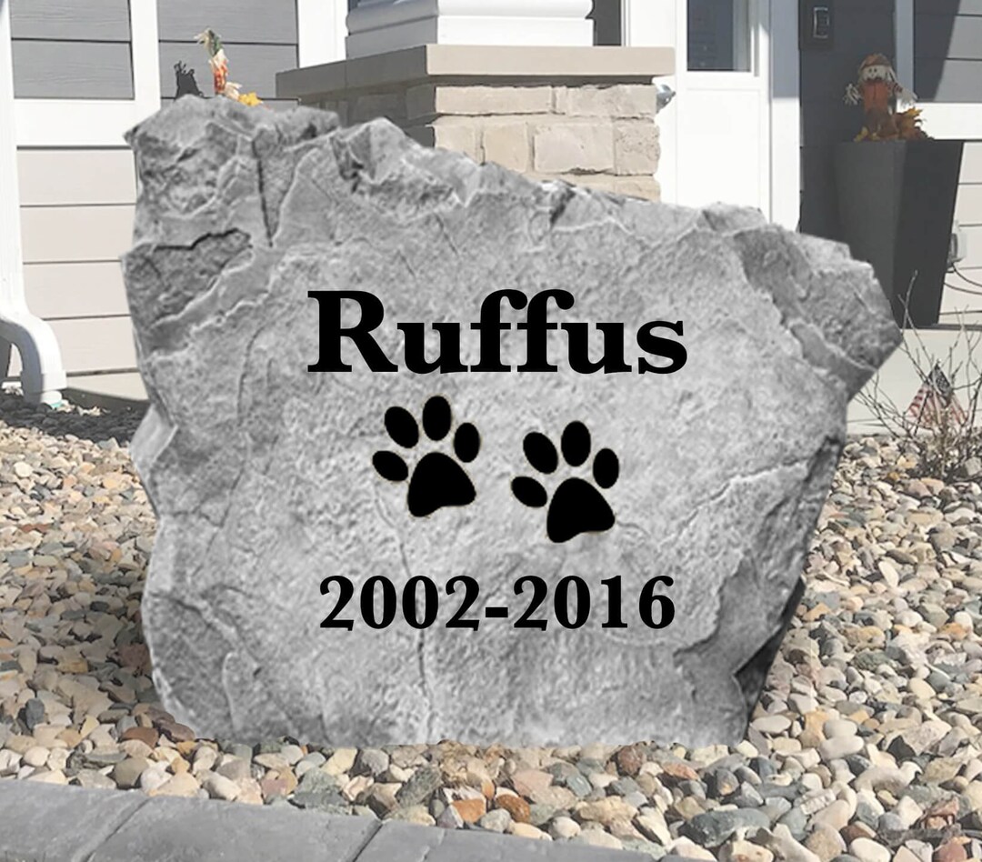 Personalized Dog Memorial Rock Pet Grave Marker Personalized Memorial