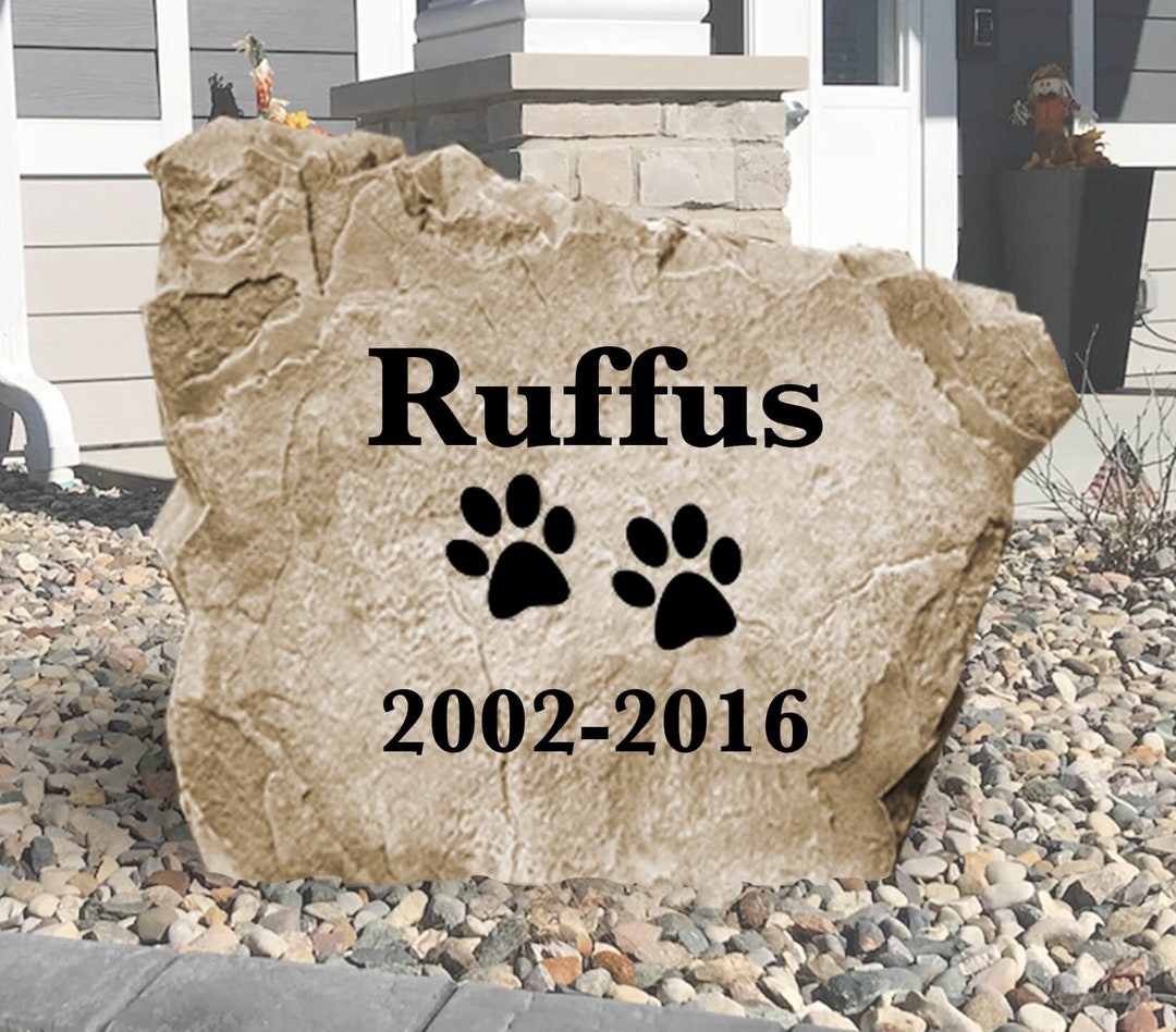 Personalized Dog Memorial Rock Engraved Stone Personalized Pet Memorial