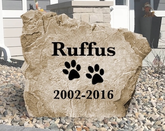 Personalized Dog Memorial Rock - Engraved Stone - Personalized -  Pet Memorial Stone - Pet Gravestone - Dog Memorial