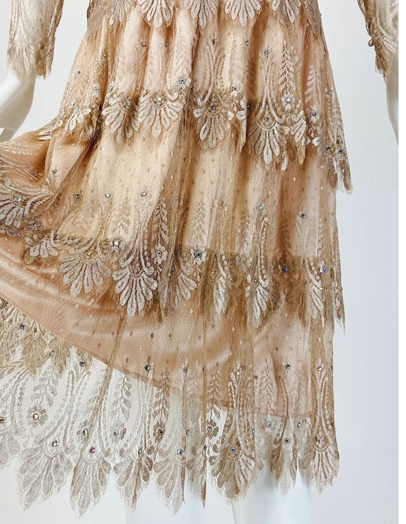 Large Vintage 20s Style Midi Dress - image 4