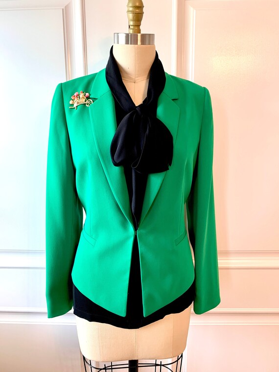Catherine Malandrino Tailored Cropped Emerald Gree