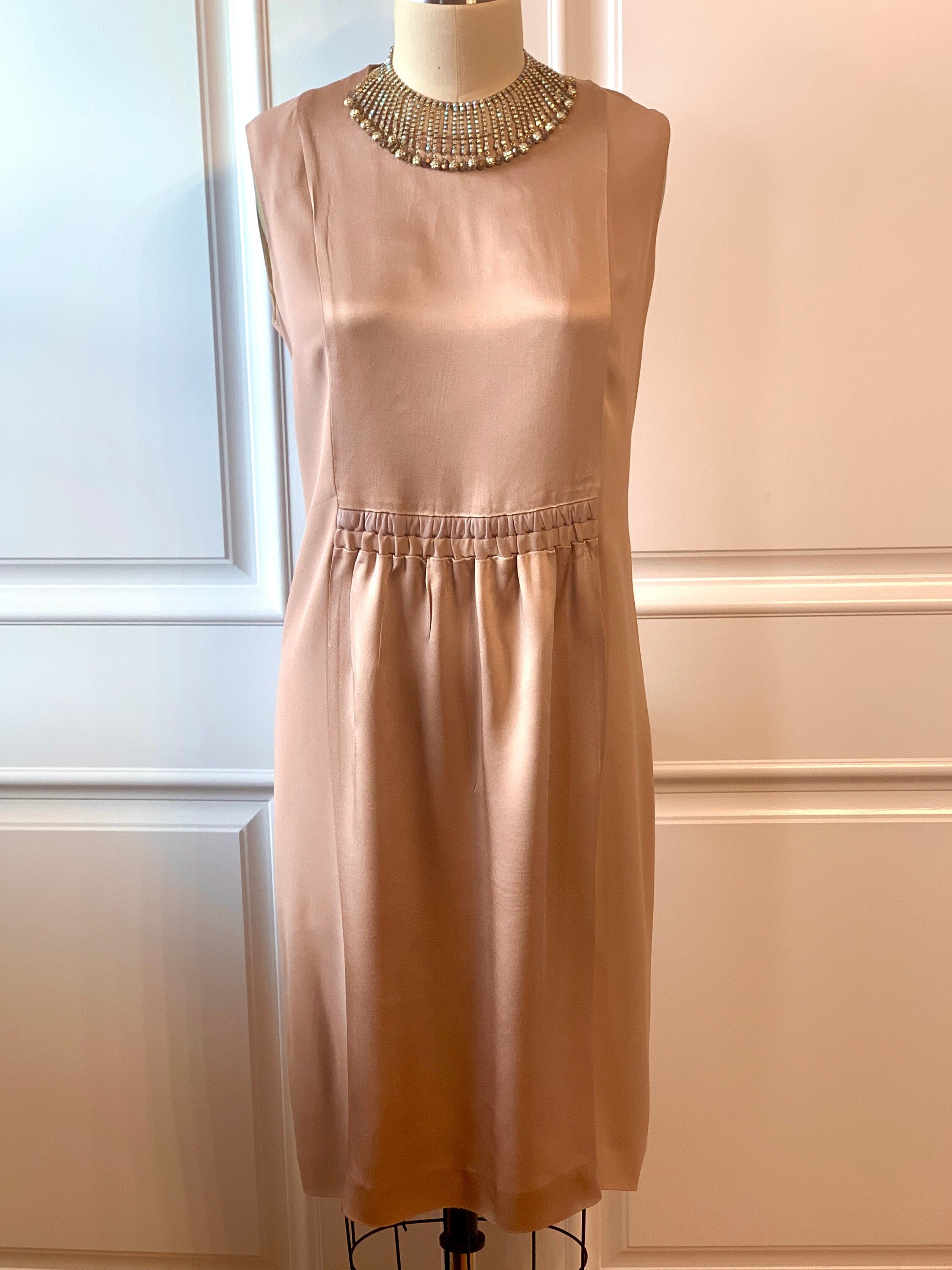 Large Calvin Klein Runway Collection Peach Dress in Satin IT - Etsy