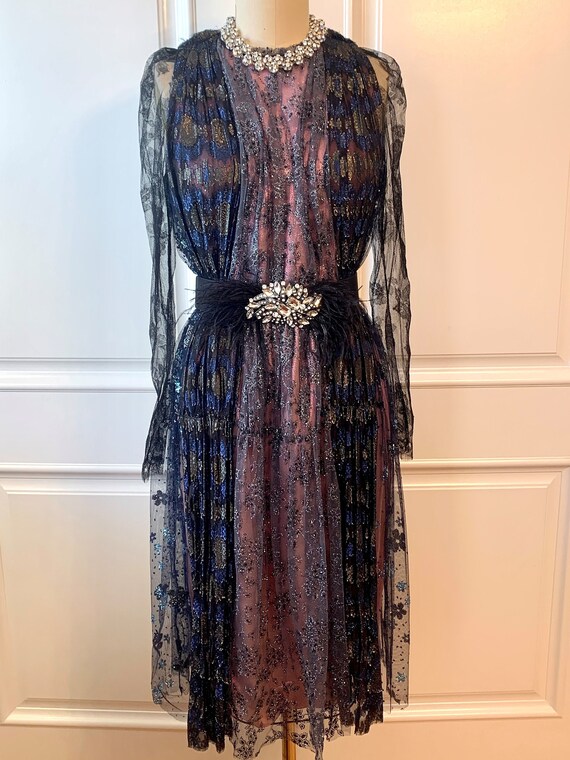 LANVIN Haute Couture Glitter Lace Cocktail Dress, US Size 10 or Medium -  Etsy Canada