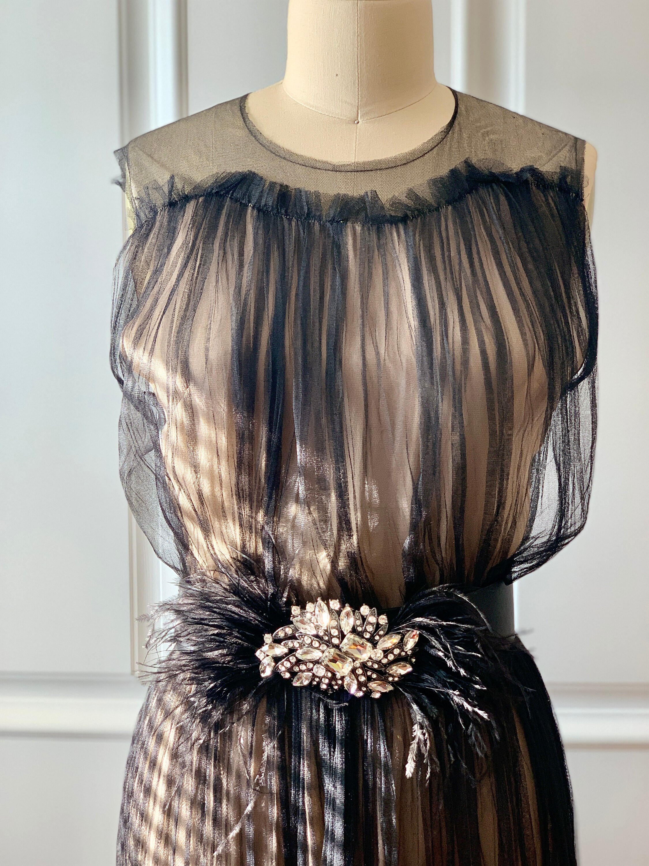 LANVIN Haute Couture Tulle Cocktail Dress US size 8-10 | Etsy